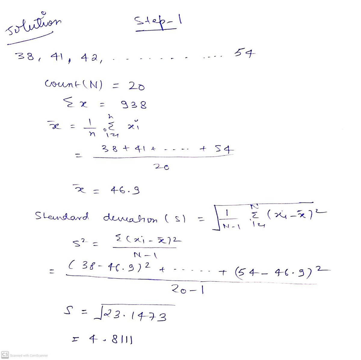 Statistics homework question answer, step 1, image 1